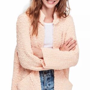 NWT Retail $168 free people peach fuzz cardigan